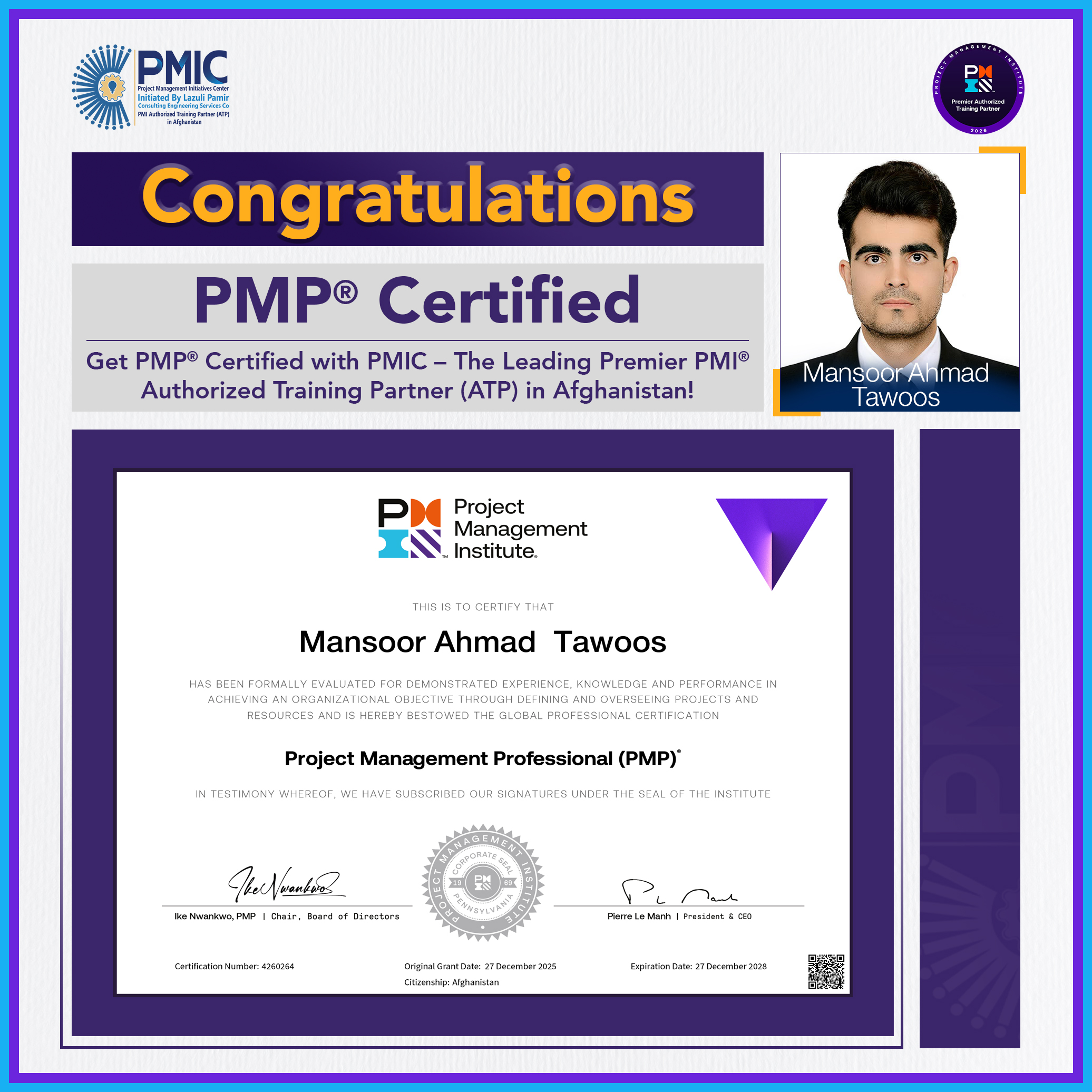 PMIC Celebrates Another Proud Achievement: Mansoor...